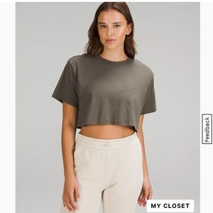 Lululemon All Yours Crop Tee Cotton